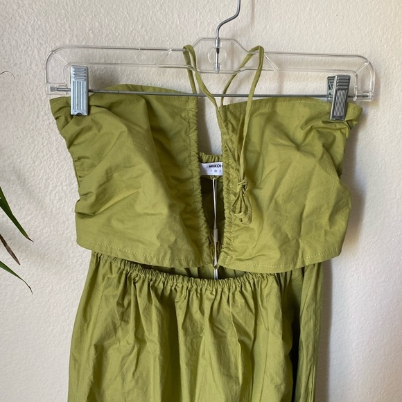 Mikoh Women’s Enna Cutout Midi Dress in Sea Moss Size 2 Resortwear Vacation - Picture 3 of 9